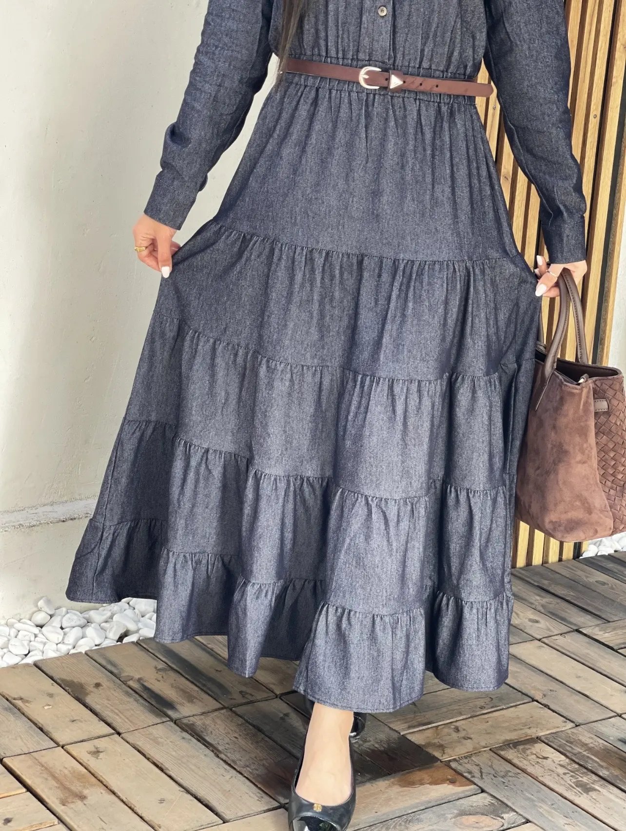 پیراهن جین سرمه ای